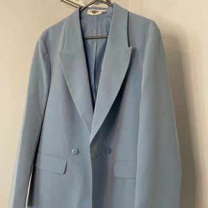 New Oversized Sky Blue Blazer